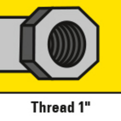 1" schroefdraadaansluiting