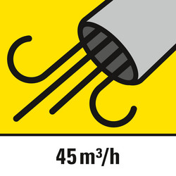 Accu-luchtpomp max. 45 m³/h