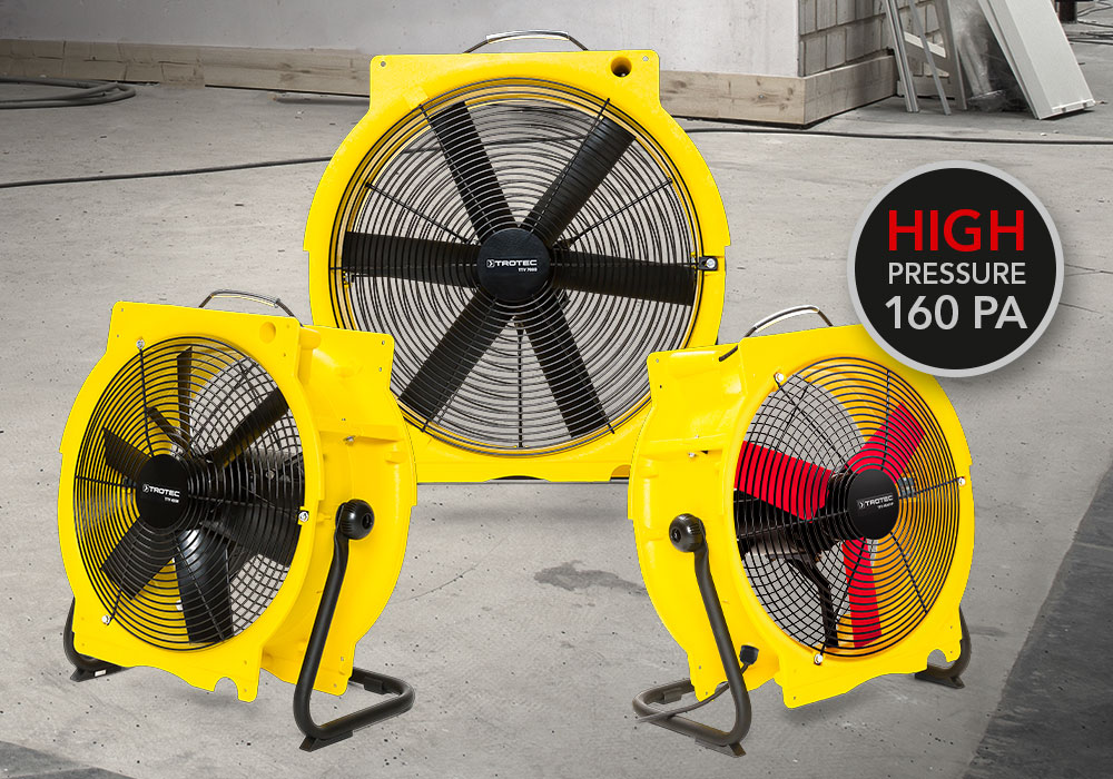 Ieder spier Mier Ventilatoren met een hoge capaciteit - axiale ventilatoren uit de TTV-serie  - TROTEC