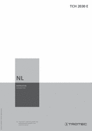 Bedieningshandleiding convector TCH 2030 E (NL)