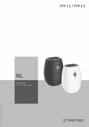 Bedieningshandleiding luchtontvochtiger TTP 1 E / TTP 2 E (NL)
