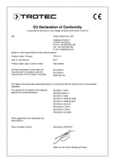 Conformiteitsverklaring luchtontvochtiger TTK 24 E (INT)