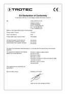 Conformiteitsverklaring luchtontvochtiger TTK 40 E (INT)