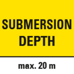 Dompeldiepte max. 20 m