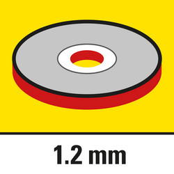 Doorslijpschijfdikte 1,2 mm