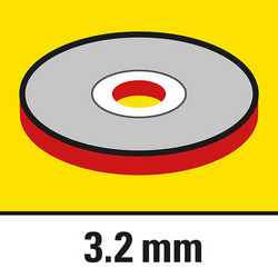 Doorslijpschijfdikte 3 mm