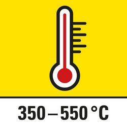 Heteluchtbedrijf met 350 °C of 550 °C