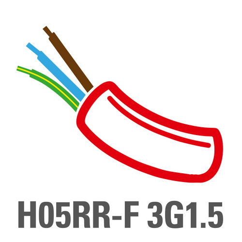 Kabeltype H05RR-F 3G1,5