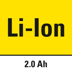 Lithium-ion-accu met 2 Ah capaciteit