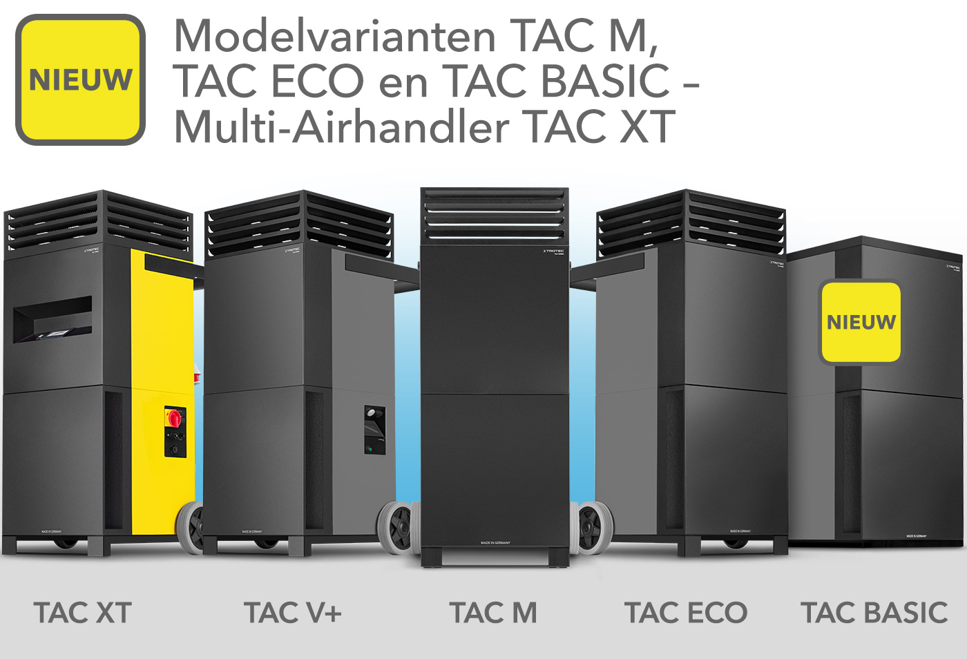 Modelvarianten TAC M en TAC-ECO
