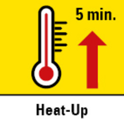 Opwarmtijd: 5 min