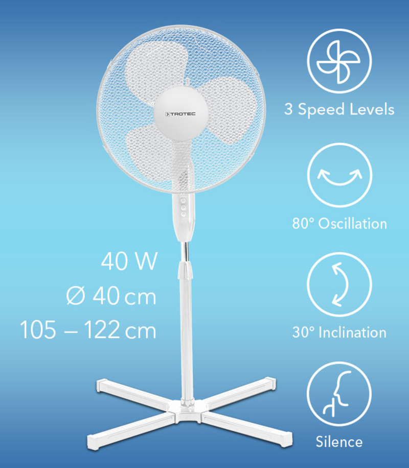 TVE 15 S - Statiefventilator wit