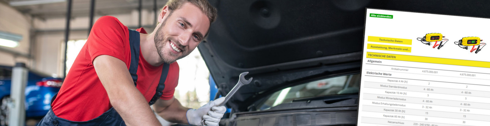 Vergelijking van technische gegevens